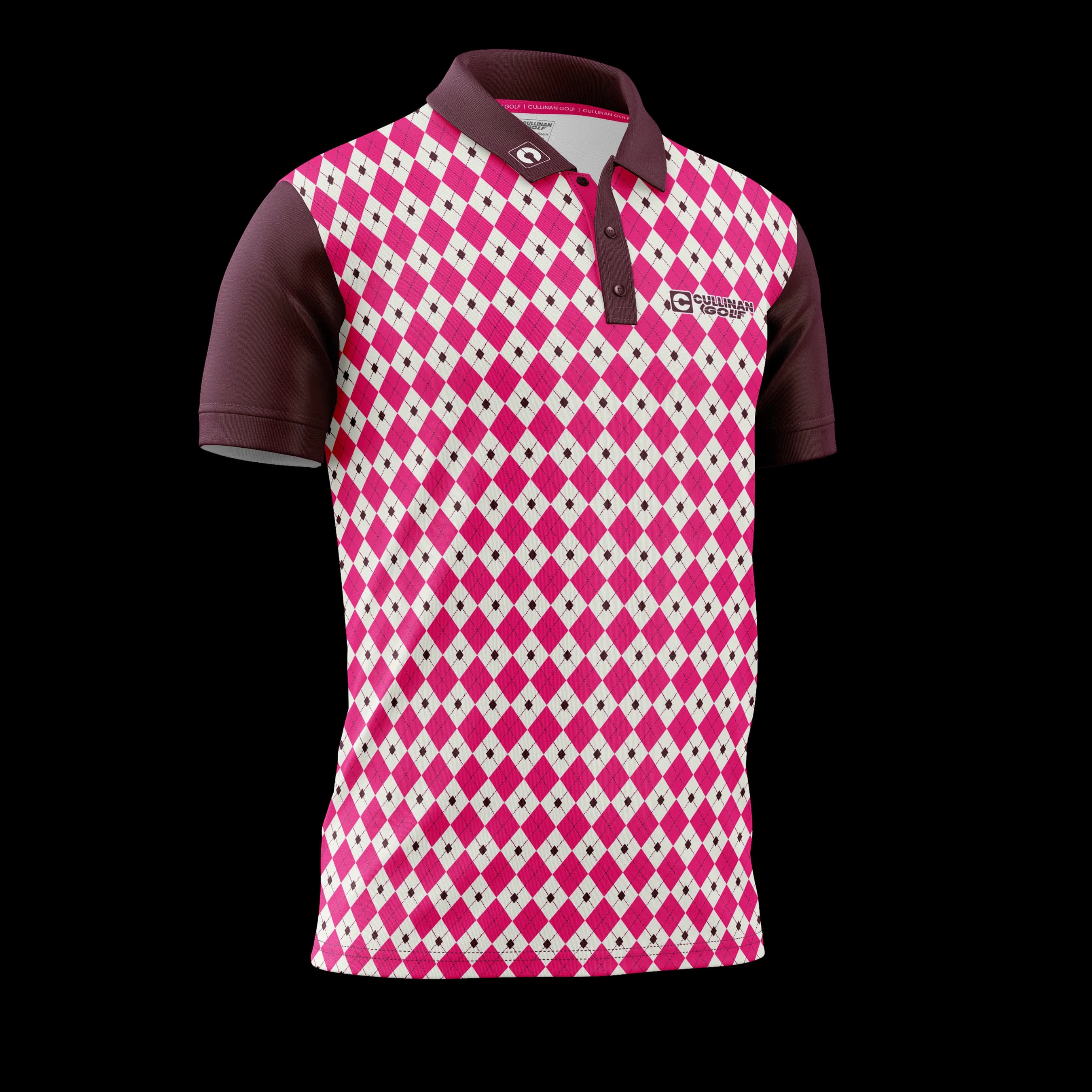 Polo Golf Homme Argyll Rose